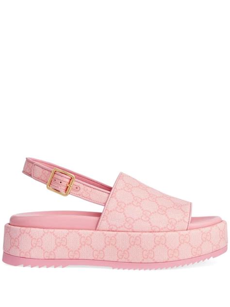 pink Gucci slides platform